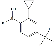 (2-cyclopropyl-4-(trifluoromethyl)phenyl)boronic acid 구조식 이미지