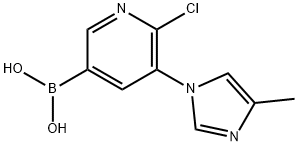 6-Chloro-5-(4-methylimidazol-1-yl)pyridine-3-boronic acid Structure