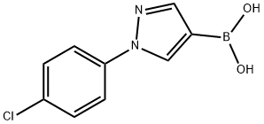 1-(4-Chlorophenyl)-1H-pyrazole-4-boronic acid 구조식 이미지