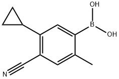 4-Cyano-2-methyl-5-cyclopropylphenylboronic acid Structure