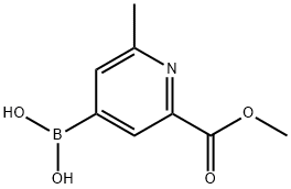 [2-(METHOXYCARBONYL)-6-METHYLPYRIDIN-4-YL]BORONIC ACID 구조식 이미지