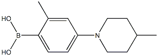 2-Methyl-4-(4-methylpiperidin-1-yl)phenylboronic acid 구조식 이미지