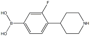3-Fluoro-4-(piperidin-4-yl)phenylboronic acid 구조식 이미지