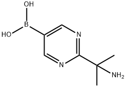 (2-(2-aminopropan-2-yl)pyrimidin-5-yl)boronic acid 구조식 이미지