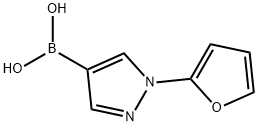 1-(2-Furyl)-1H-pyrazole-4-boronic acid 구조식 이미지