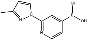2-(3-Methyl-1H-pyrazol-1-yl)pyridine-4-boronic acid 구조식 이미지