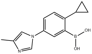 2-Cyclopropyl-5-(4-methylimidazol-1-yl)phenylboronic acid 구조식 이미지