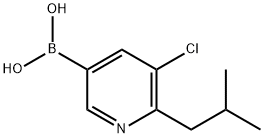 5-Chloro-6-(iso-butyl)pyridine-3-boronic acid 구조식 이미지