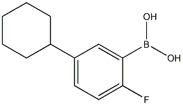 2-Fluoro-5-(cyclohexyl)phenylboronic acid Structure