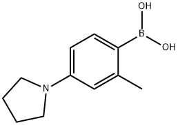 2-Methyl-4-(pyrrolidino)phenylboronic acid 구조식 이미지