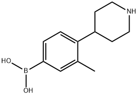 4-(Piperidin-4-yl)-3-methylphenylboronic acid 구조식 이미지