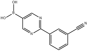 (2-(3-cyanophenyl)pyrimidin-5-yl)boronic acid Structure