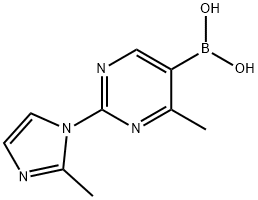 4-Methyl-2-(2-methylimidazol-1-yl)pyrimidine-5-boronic acid Structure