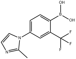 2-Trifluoromethyl-4-(2-methylimidazol-1-yl)phenylboronic acid 구조식 이미지