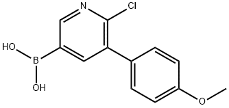 6-Chloro-5-(4-methoxyphenyl)pyridine-3-boronic acid Structure