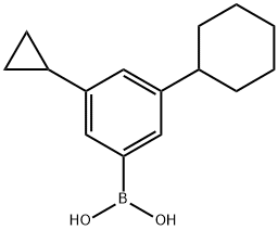 3-Cyclopropyl-5-(cyclohexyl)phenylboronic acid Structure