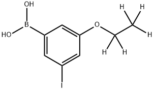 3-Iodo-5-(ethoxy-d5)-phenylboronic acid 구조식 이미지