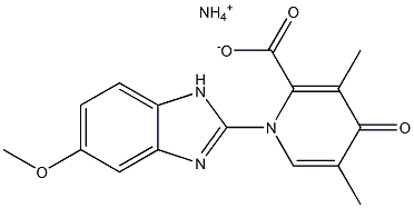 ammonium 1-(5-methoxy-1H-benzo[d]imidazol-2-yl)-3,5-dimethyl-4-oxo-1,4-dihydropyridine-2-carboxylate 구조식 이미지