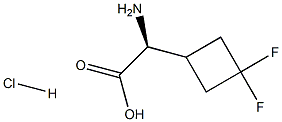 (2S)-2-amino-2-(3,3-difluorocyclobutyl)acetic acid hydrochloride Structure