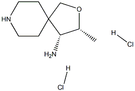 (3R,4R)-3-methyl-2-oxa-8-azaspiro[4.5]decan-4-amine dihydrochloride Structure