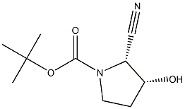 tert-butyl (2R,3R)-2-cyano-3-hydroxypyrrolidine-1-carboxylate 구조식 이미지