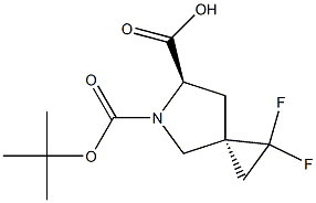 (3S,6R)-5-(tert-butoxycarbonyl)-1,1-difluoro-5-azaspiro[2.4]heptane-6-carboxylic acid Structure