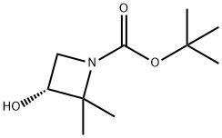 tert-butyl (3R)-3-hydroxy-2,2-dimethyl-azetidine-1-carboxylate Structure