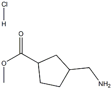 methyl 3-(aminomethyl)cyclopentane-1-carboxylate hydrochloride Structure