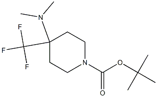 tert-butyl 4-(dimethylamino)-4-(trifluoromethyl)piperidine-1-carboxylate Structure