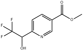 6-(2,2,2-Trifluoro-1-hydroxy-ethyl)-nicotinic acid methyl ester Structure