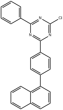 2-chloro-4-(4-(naphthalen-1-yl)phenyl)-6-phenyl-1,3,5-triazine Structure
