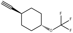 trans-1-ethynyl-4-(trifluoromethoxy)cyclohexane Structure
