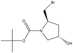 tert-butyl (2R,4S)-2-(bromomethyl)-4-hydroxypyrrolidine-1-carboxylate Structure
