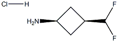 cis-3-(difluoromethyl)cyclobutan-1-amine hydrochloride Structure