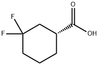 (1R)-3,3-difluorocyclohexane-1-carboxylic acid Structure