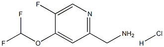 (4-(difluoromethoxy)-5-fluoropyridin-2-yl)methanaminehydrochloride Structure