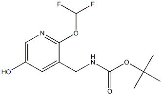 tert-butyl ((2-(difluoromethoxy)-5-hydroxypyridin-3-yl)methyl)carbamate Structure