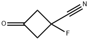 1-fluoro-3-oxocyclobutane-1-carbonitrile Structure