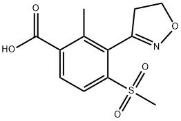 Benzoicacid,3-(4,5-dihydro-3-isoxazolyl)-2-methyl-4-(methylsulfonyl)- Structure