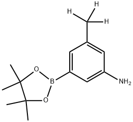 3-(methyl-d3)-5-(4,4,5,5-tetramethyl-1,3,2-dioxaborolan-2-yl)aniline Structure