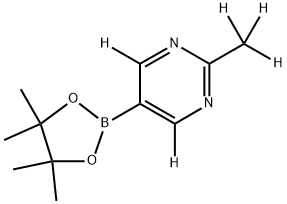 2-(methyl-d3)-5-(4,4,5,5-tetramethyl-1,3,2-dioxaborolan-2-yl)pyrimidine-4,6-d2 구조식 이미지