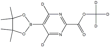 methyl-d3 5-(4,4,5,5-tetramethyl-1,3,2-dioxaborolan-2-yl)pyrimidine-2-carboxylate-4,6-d2 Structure