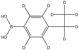 (4-(ethyl-d5)phenyl-2,3,5,6-d4)boronic acid Structure