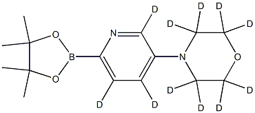 4-(6-(4,4,5,5-tetramethyl-1,3,2-dioxaborolan-2-yl)pyridin-3-yl-2,4,5-d3)morpholine-2,2,3,3,5,5,6,6-d8 구조식 이미지