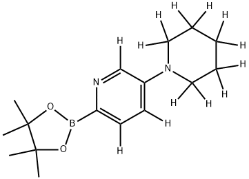 5-(piperidin-1-yl-d10)-2-(4,4,5,5-tetramethyl-1,3,2-dioxaborolan-2-yl)pyridine-3,4,6-d3 Structure