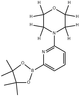 4-(6-(4,4,5,5-tetramethyl-1,3,2-dioxaborolan-2-yl)pyridin-2-yl)morpholine-2,2,3,3,5,5,6,6-d8 Structure