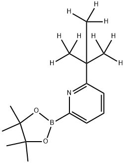 2-(2-(methyl-d3)propan-2-yl-1,1,1,3,3,3-d6)-6-(4,4,5,5-tetramethyl-1,3,2-dioxaborolan-2-yl)pyridine Structure