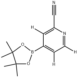 4-(4,4,5,5-tetramethyl-1,3,2-dioxaborolan-2-yl)picolinonitrile-3,5,6-d3 Structure