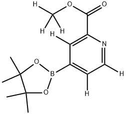 methyl-d3 4-(4,4,5,5-tetramethyl-1,3,2-dioxaborolan-2-yl)picolinate-3,5,6-d3 Structure