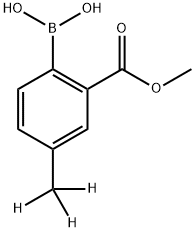 (2-(methoxycarbonyl)-4-(methyl-d3)phenyl)boronic acid Structure